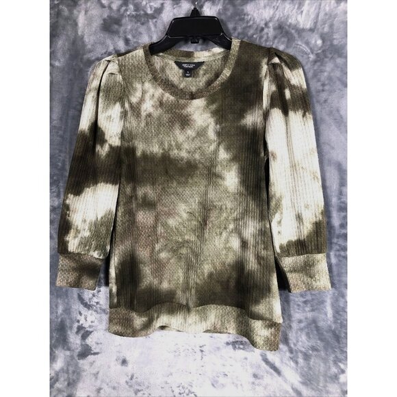 Simply Vera Wang Womans Shirt Boho Chic Tie-Dye Blouse S Fall Top - Picture 1 of 5